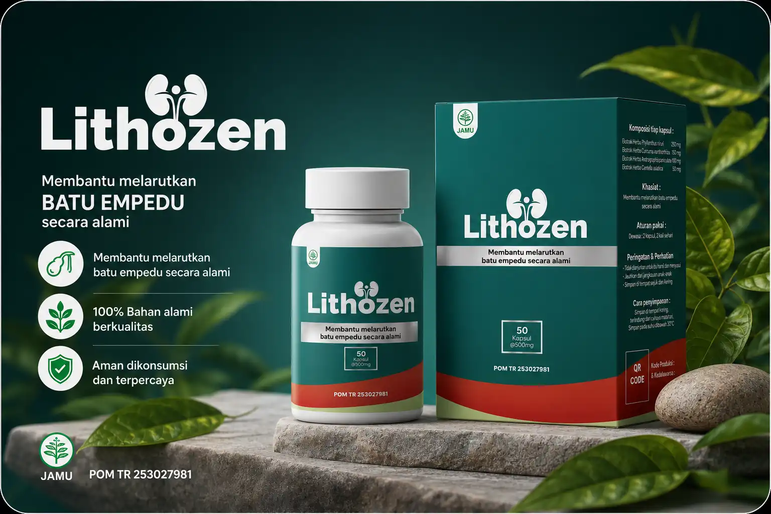 Produk Lithozen Herbal Peluruh Batu Empedu